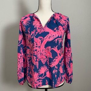 Lilly Pulitzer Pink & Blue Blouse Top